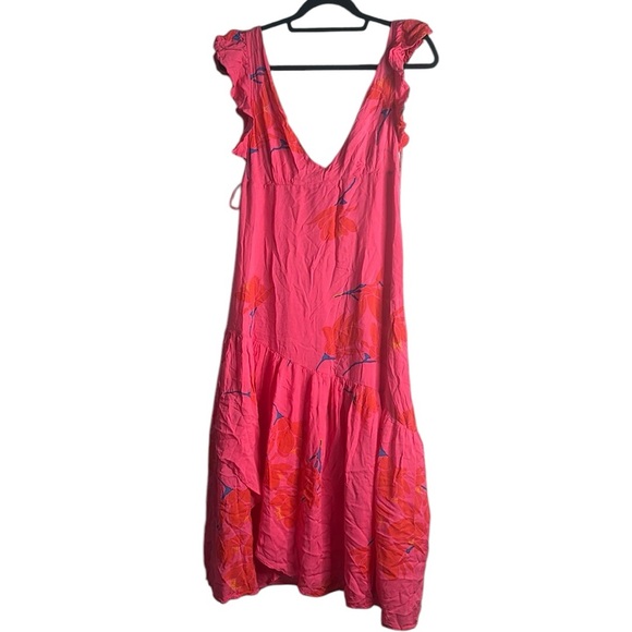 Free people she's A waterfall pink midi dress size 8 - Picture 4 of 11